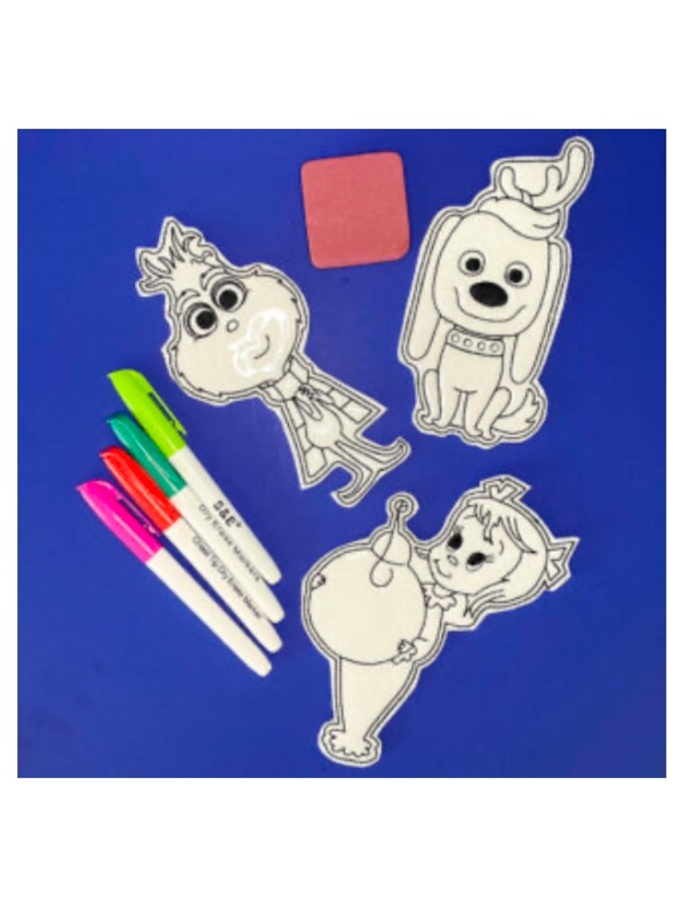 New🌈 Color Flat Vinyl Dolls The Grinch DIY Craft Activities